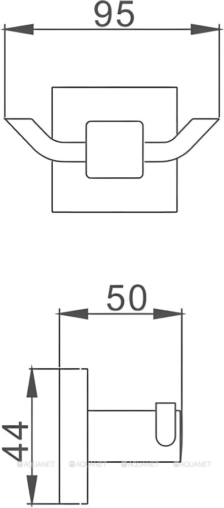 Крючок для полотенец Haiba HB8905-2 черный